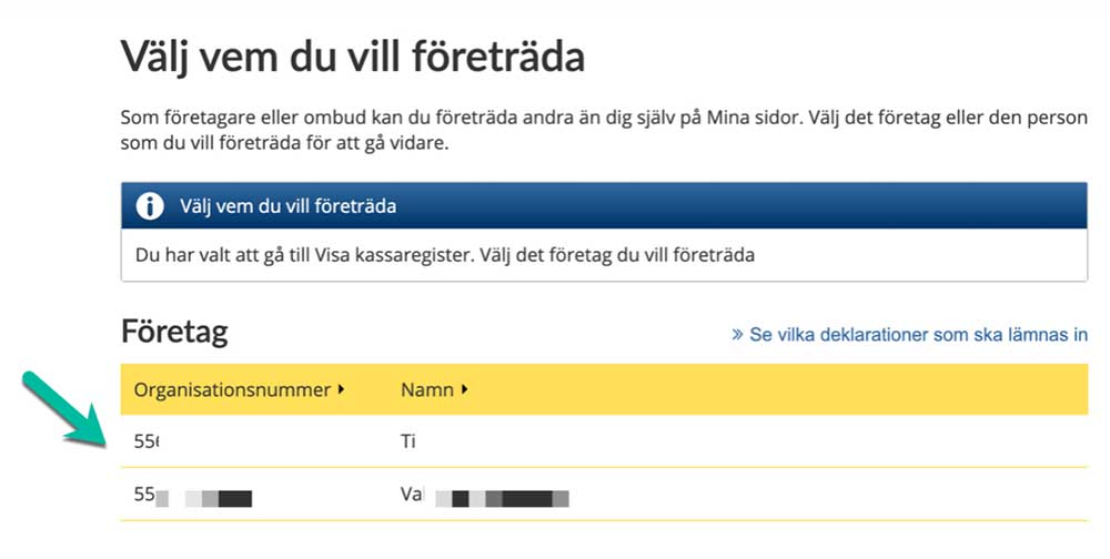 Skatteverkets hemsida